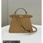 Fendi Peekaboo Iseeu Small Bag in interlace leather Brown 2023