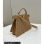 Fendi Peekaboo Iseeu Small Bag in interlace leather Brown 2023