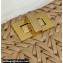 Fendi Peekaboo Iseeu Small Bag in interlace leather Brown 2023