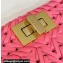 Fendi Peekaboo Iseeu Small Bag in interlace leather Pink 2023