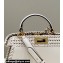 Fendi Peekaboo Iseeu Small Bag White with decorative Stitching 2022