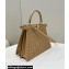 Fendi Peekaboo Iseeu Medium Bag in interlace leather Brown 2023