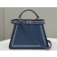 Fendi Peekaboo Iseeu Small Bag  in White and blue woven leather 2023
