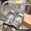 Miu Miu Heel 7.5cm Leather Penny Loafers Silver With Logo Coin 2023