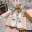 Miu Miu Heel 7.5cm Patent Leather Loafers White With Logo Coin 2023