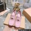 Miu Miu Heel 7.5cm Patent Leather Loafers Pink With Logo Coin 2023