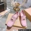 Miu Miu Heel 7.5cm Patent Leather Loafers Pink With Logo Coin 2023