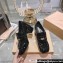 Miu Miu Heel 7.5cm Patent Leather Loafers Black With Logo Coin 2023