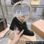 Miu Miu Heel 7.5cm Patent Leather Loafers Black With Logo Coin 2023