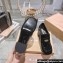 Miu Miu Heel 7.5cm Patent Leather Loafers Black With Logo Coin 2023