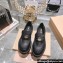 Miu Miu Heel 5.5cm Leather Loafers Black With Logo Coin 2023