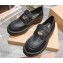 Miu Miu Heel 5.5cm Leather Loafers Black With Logo Coin 2023