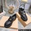 Miu Miu Heel 5.5cm Leather Loafers Black With Logo Coin 2023