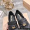 Miu Miu Heel 5.5cm Leather Loafers Black With Logo Coin 2023