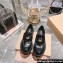 Miu Miu Heel 5.5cm Brushed Leather Loafers Black With Logo Coin 2023