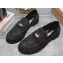 Miu Miu Glitter Loafers Black With Logo Coin 2023