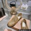 Miu Miu Glitter Loafers Gold With Logo Coin 2023