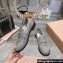 Miu Miu Glitter Loafers Silver With Logo Coin 2023