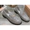 Miu Miu Glitter Loafers Silver With Logo Coin 2023