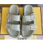 Fendi Feel leather Double-band flat slides Green 2023