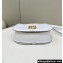 Fendi C’mon Medium bag in smooth and full-grain leather White 2023