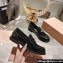 Miu Miu Patent Leather Loafers Black With Logo Coin 2023