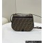 Fendi C’mon Medium bag in Brown FF jacquard fabric and leather 2023