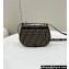 Fendi C’mon Small bag in Brown FF jacquard fabric 2023