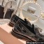 Miu Miu Patent Leather Loafers Black With Logo Coin 2023
