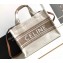 Celine Small Cabas Thais Bag In Striped Textile With Celine Jacquard 199162 Beige/Brown 2023