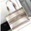 Celine Large Cabas Thais Bag In Striped Textile With Celine Jacquard 196762 Beige/Brown 2023