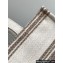 Celine Large Cabas Thais Bag In Striped Textile With Celine Jacquard 196762 Beige/Brown 2023