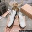 Miu Miu Patent Leather Loafers White With Logo Coin 2023