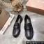 Miu Miu Vintage-effect Leather Loafers Black With Logo Coin 2023
