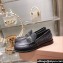 Miu Miu Vintage-effect Leather Loafers Black With Logo Coin 2023