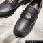 Miu Miu Vintage-effect Leather Loafers Black With Logo Coin 2023