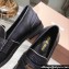 Miu Miu Vintage-effect Leather Loafers Black With Logo Coin 2023