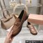 Miu Miu Vintage-effect Leather Loafers Brown With Logo Coin 2023
