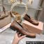 Miu Miu Vintage-effect Leather Loafers Brown With Logo Coin 2023