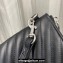 Saint Laurent cassandre matelassé a5 pouch in quilted leather 379039 Black/Silver