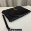 Saint Laurent cassandre matelassé a5 pouch in quilted leather 379039 Black/Gold