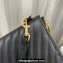 Saint Laurent cassandre matelassé a5 pouch in quilted leather 379039 Black/Gold