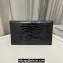 Saint Laurent uptown pouch in crocodile-embossed shiny leather 565739 Black