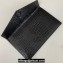 Saint Laurent uptown pouch in crocodile-embossed shiny leather 565739 Black