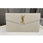 Saint Laurent uptown pouch in Grained leather 565739 White