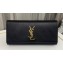 Saint Laurent kate clutch in grain de poudre embossed leather 326079 Black