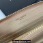 Saint Laurent Cassandre Matelassé Zip Around Wallet In Grain De Poudre Embossed Leather 358094 Beige/Gold