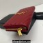 Saint Laurent Cassandre Matelassé Zip Around Wallet In Grain De Poudre Embossed Leather 358094 Red/Gold