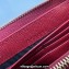 Saint Laurent Cassandre Matelassé Zip Around Wallet In Grain De Poudre Embossed Leather 358094 Red/Gold