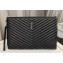 Saint Laurent cassandre matelassé document holder in quilted leather 440222 Black/Silver